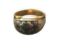 Серебряное кольцо Чалма с позолотой 10020036А06